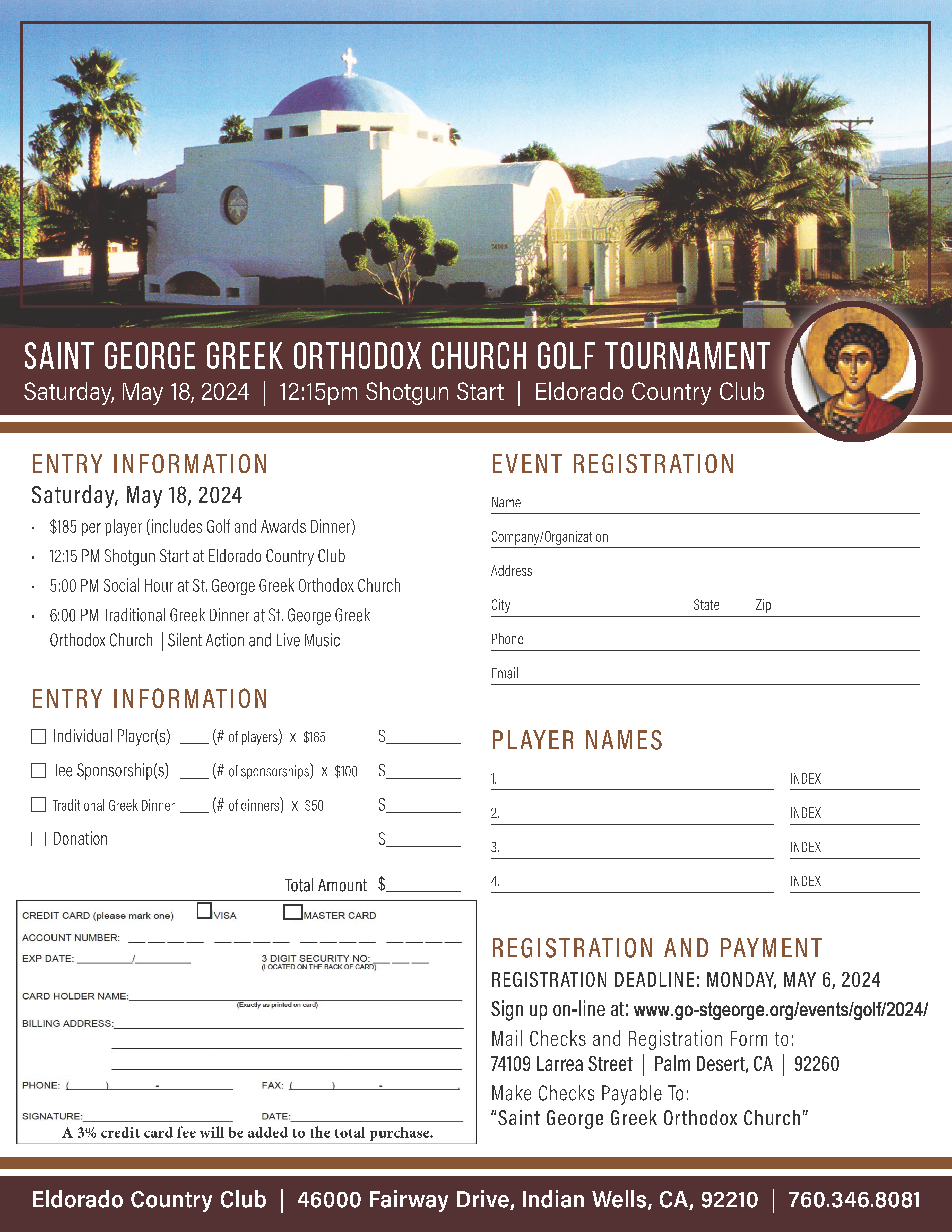St. George Golf Tournament, Plam Desert, CA